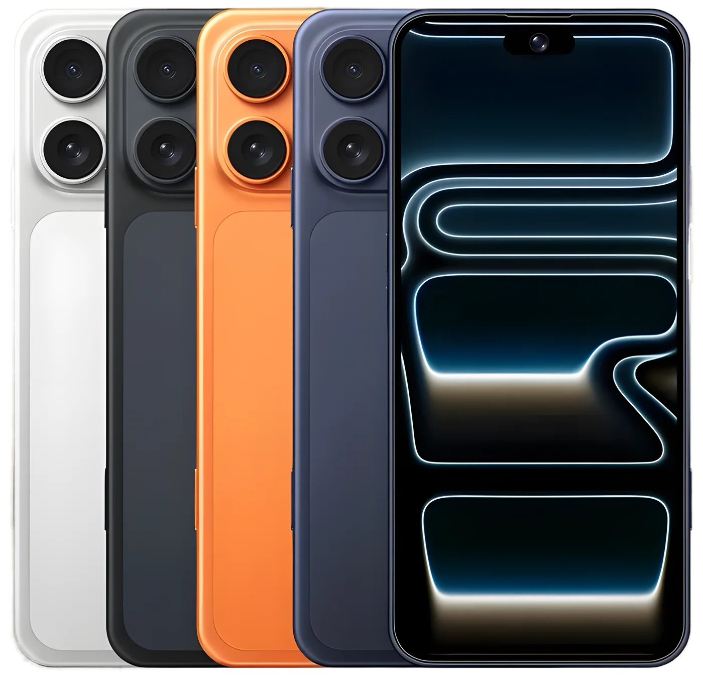Nexa 7 en blanco, negro, naranja y azul